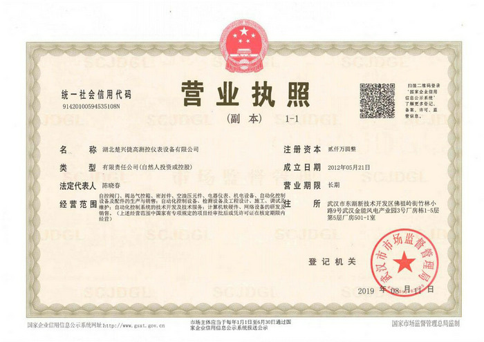 Chuxing Jiegao-Business license